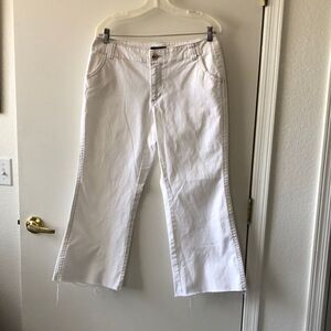 ANA A New Approach Wide Leg  Jeans Size 10p White GUC